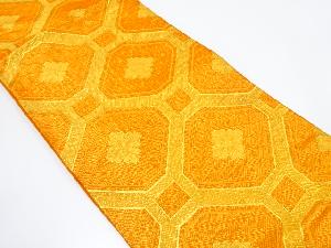 佐賀錦毘沙門亀甲に花模様織り出し袋帯